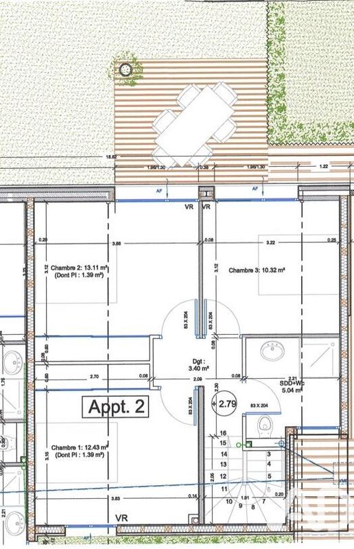 Appartement - 92 m² - 5 pièces