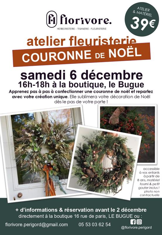 Atelier couronne de Noël