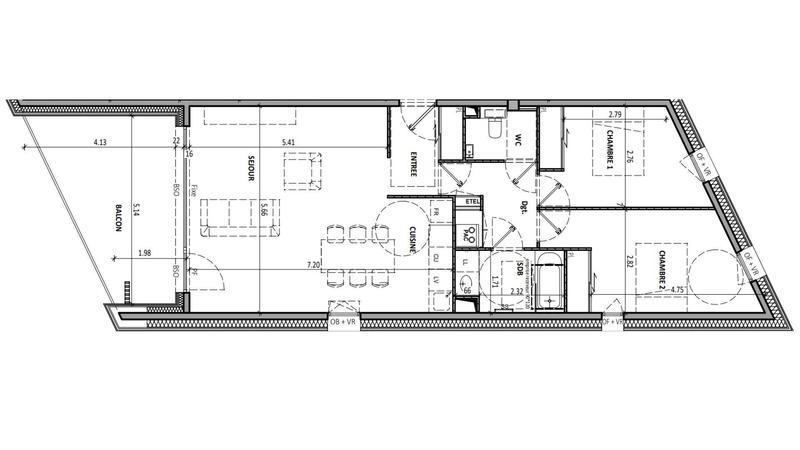 Appartement - 78 m² - 3 pièces