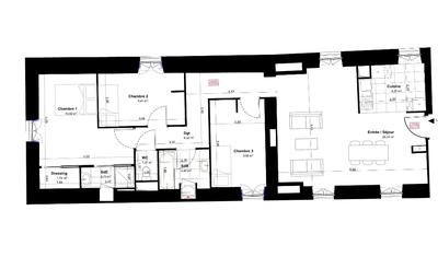 Appartement - 89 m² - 4 pièces