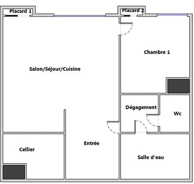 Appartement - 32 m² - 2 pièces