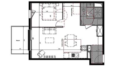 Appartement - 52 m² - 2 pièces