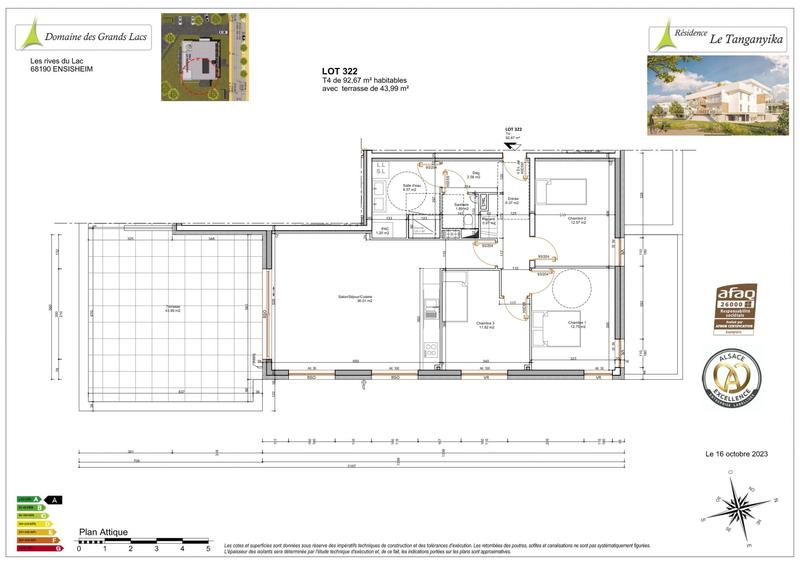 Appartement - 93 m² - 4 pièces