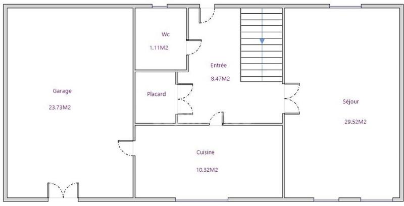 Maison - 91 m² - 4 pièces