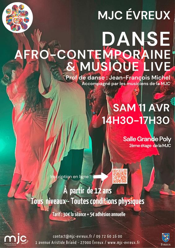 Atelier de Danse Afro-Contemporaine &amp; Musique Live