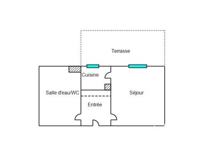 Studio - 21 m² - 1 pièce