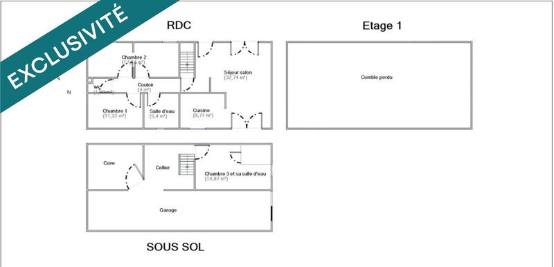 Maison - 100 m² - 5 pièces