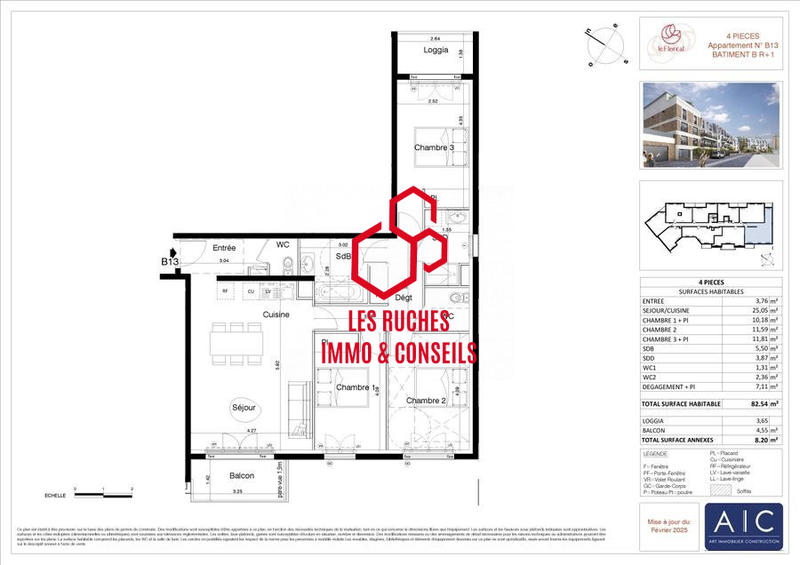 Appartement - 83 m² - 4 pièces