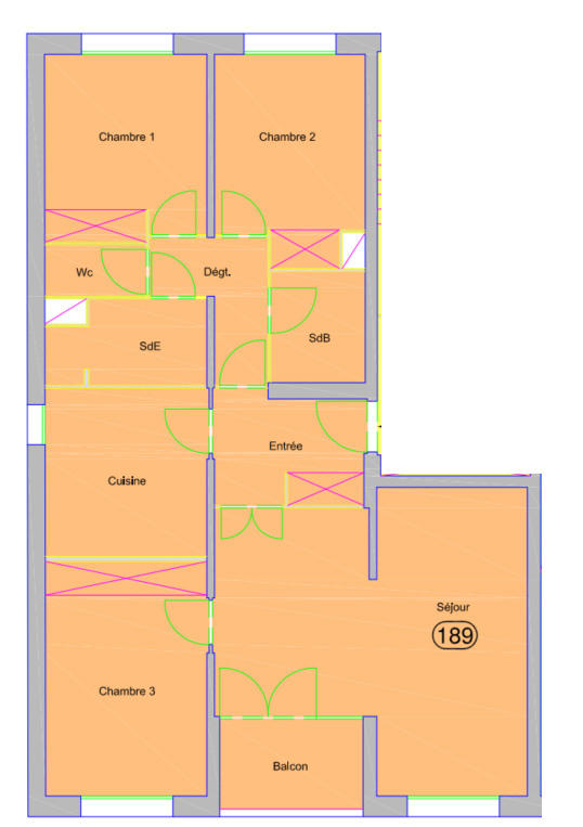 Appartement - 87 m² - 5 pièces