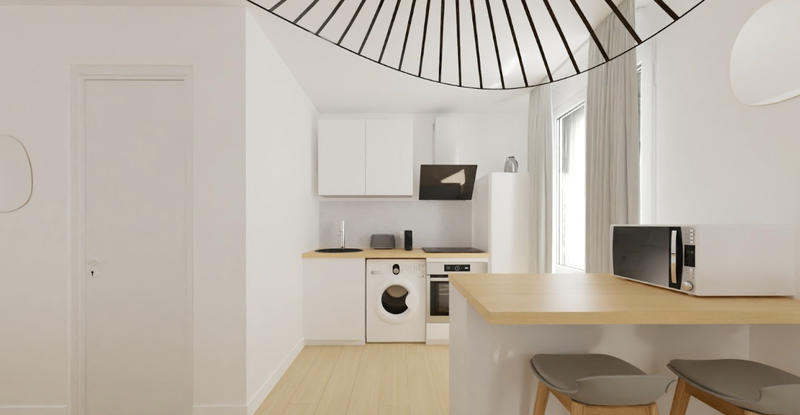 Appartement ancien - 35 m² - 1 pièce