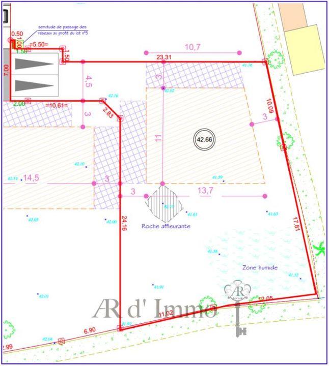 Terrain constructible - 635 m²
