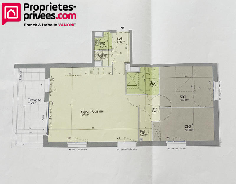 Appartement - 73 m² - 3 pièces
