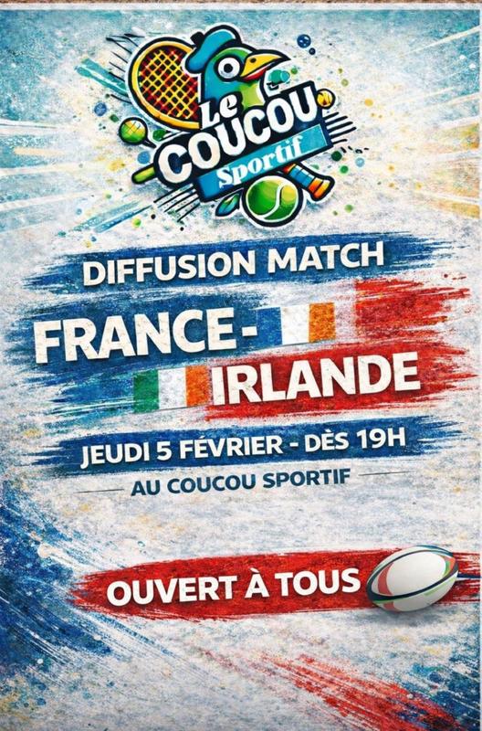 Diffusion match au Coucou Sportif : France - Irlande