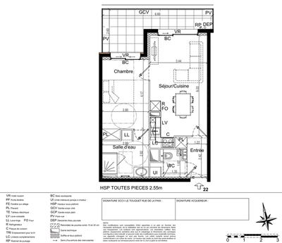 Appartement - 47 m² - 2 pièces
