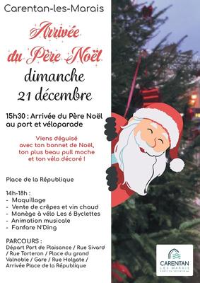 Arrivée du Père-Noël et véloparade