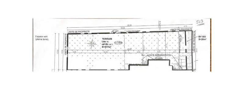 Terrain - 543 m²