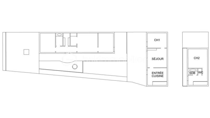 Maison de ville - 53 m² - 3 pièces