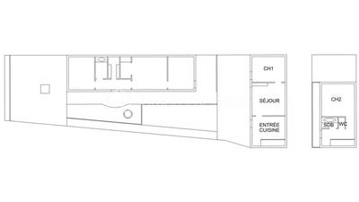 Maison de ville - 53 m² - 3 pièces