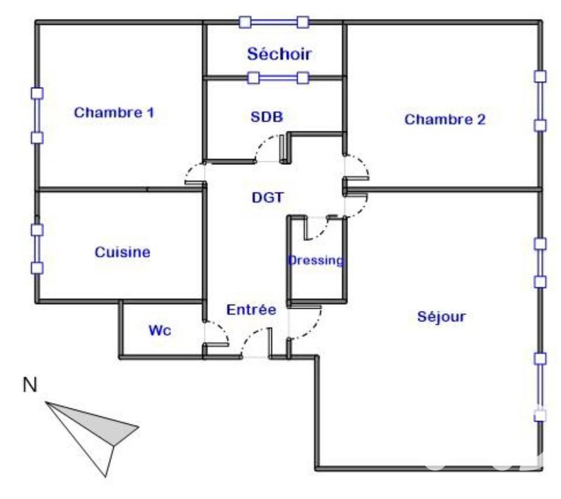 Appartement - 74 m² - 4 pièces