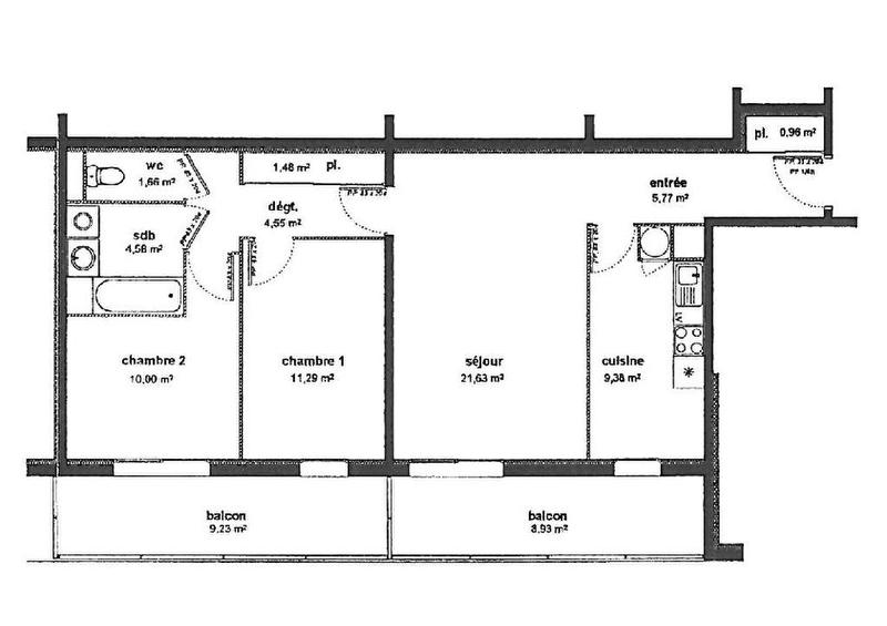 Appartement - 72 m² - 3 pièces