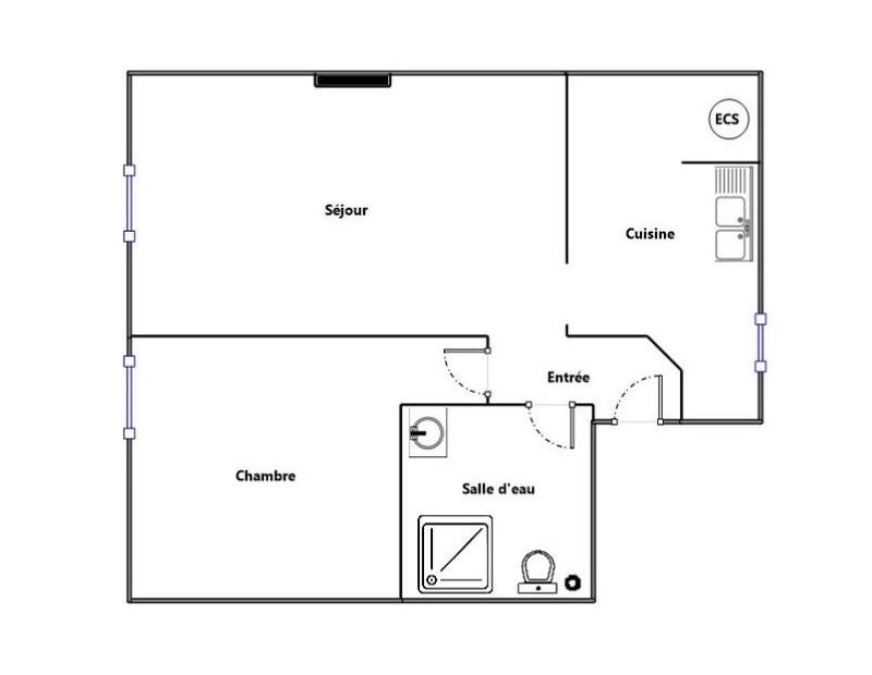 Appartement - 37 m² - 2 pièces