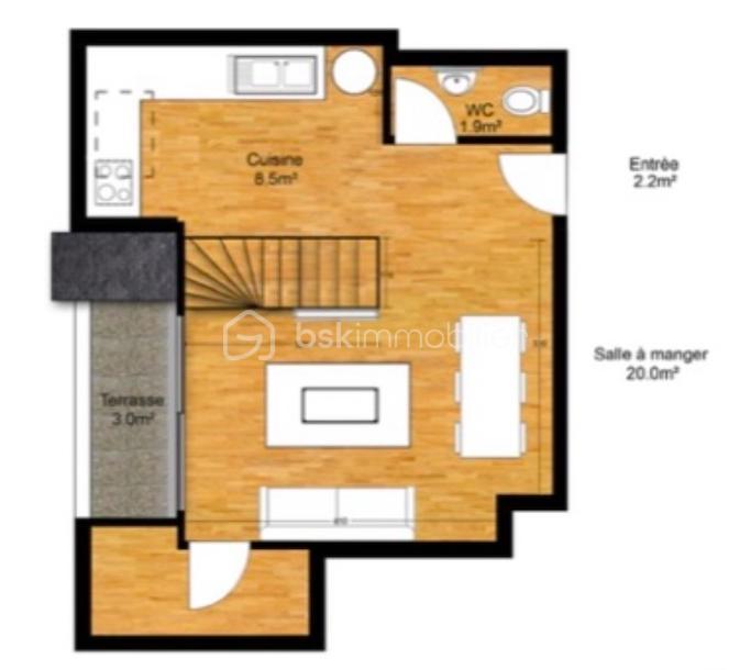 Duplex - 67 m² - 3 pièces
