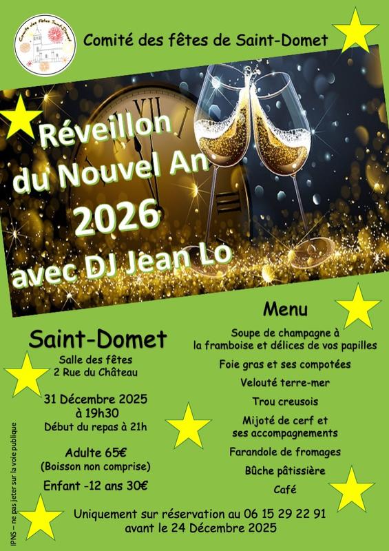 Réveillon du Nouvel An 2026 avec Dj Jean Lo