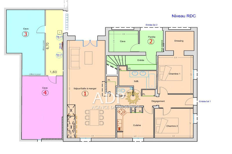 Appartement - 93 m² - 3 pièces