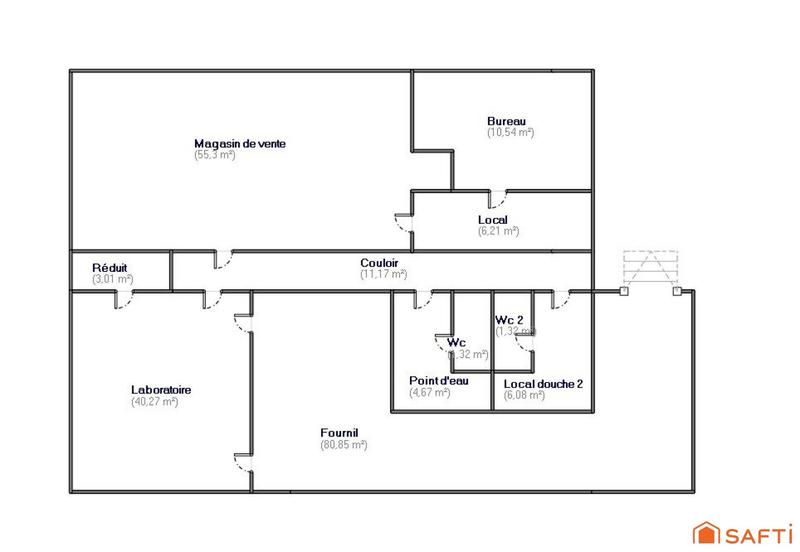 Local commercial - 220 m² - 7 pièces