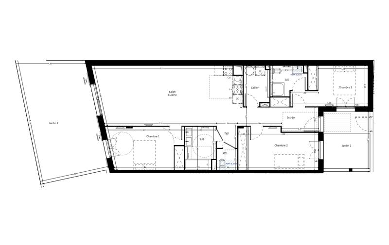 Appartement - 99 m² - 4 pièces