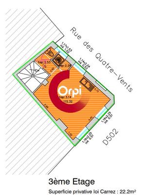 Studio - 22 m² - 1 pièce