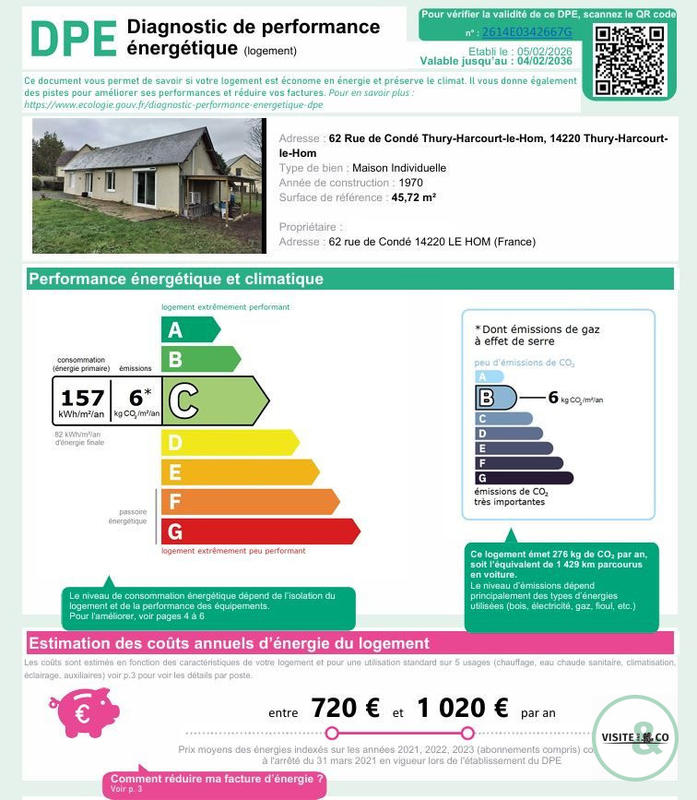 Maison - 46 m² - 3 pièces