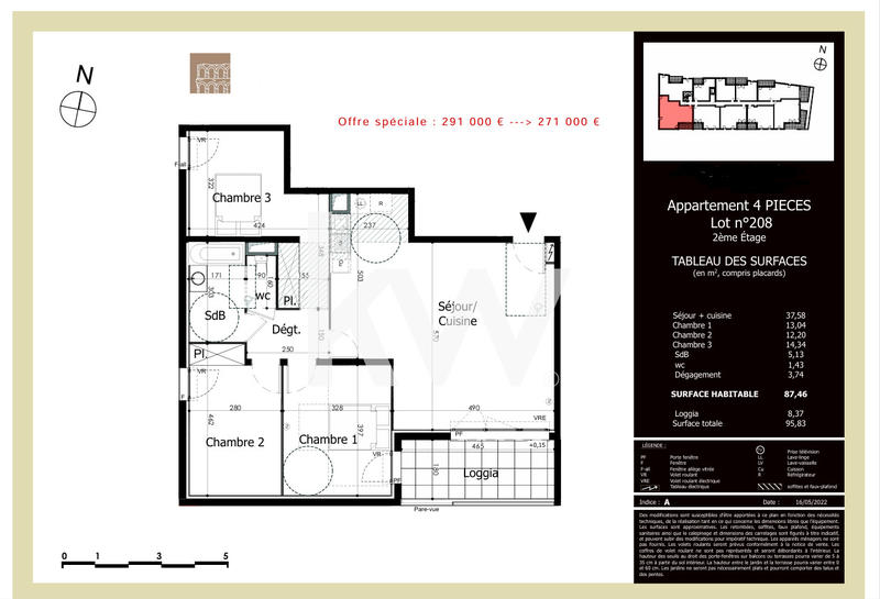 Appartement - 2 pièces