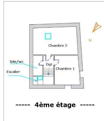 Maison ancienne - 68 m² - 3 pièces