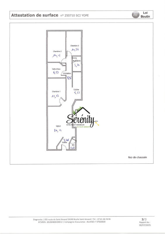 Appartement - 90 m² - 5 pièces