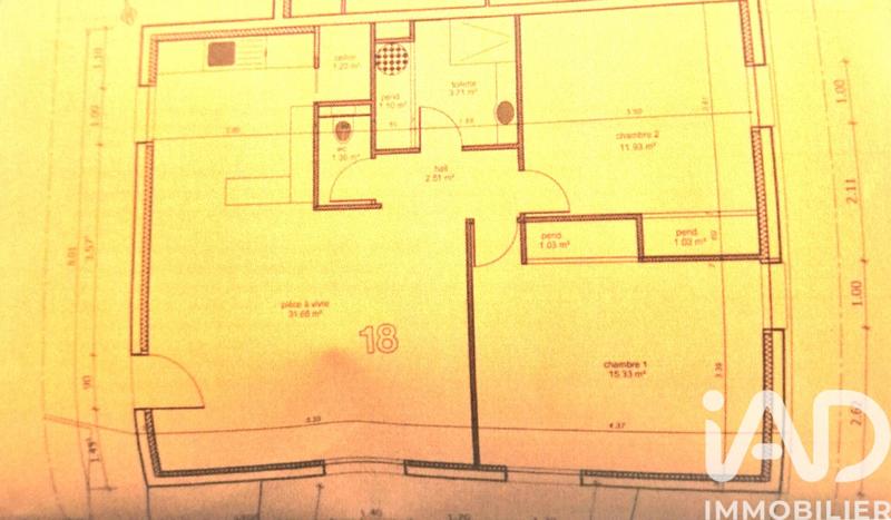 Appartement - 72 m² - 3 pièces