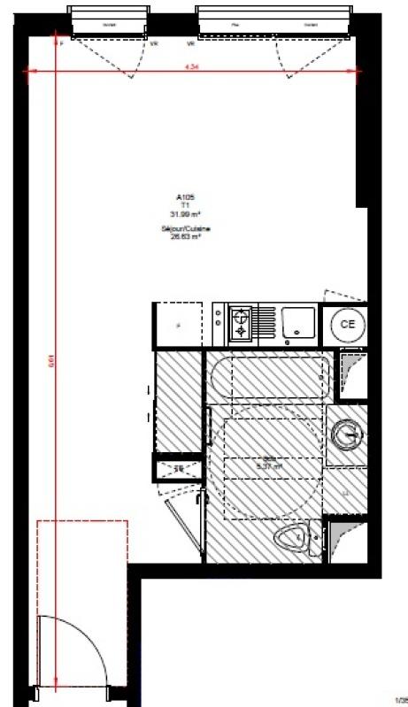 Appartement - 31 m² - 1 pièce
