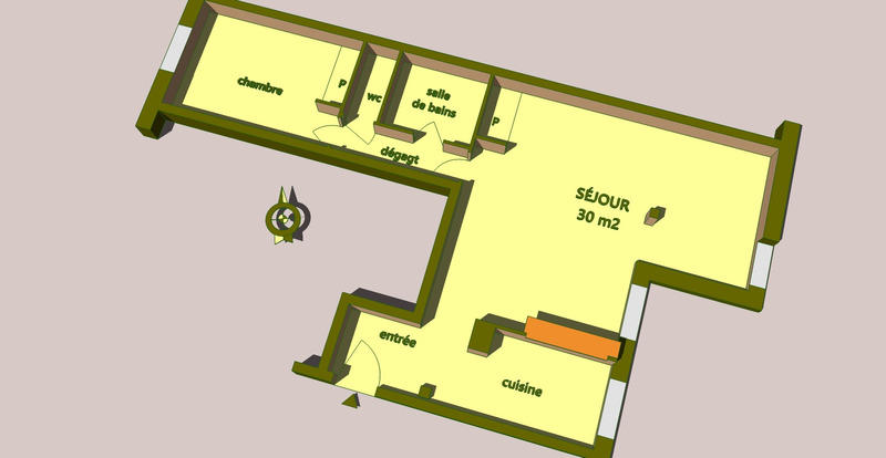 Appartement - 58 m² - 2 pièces