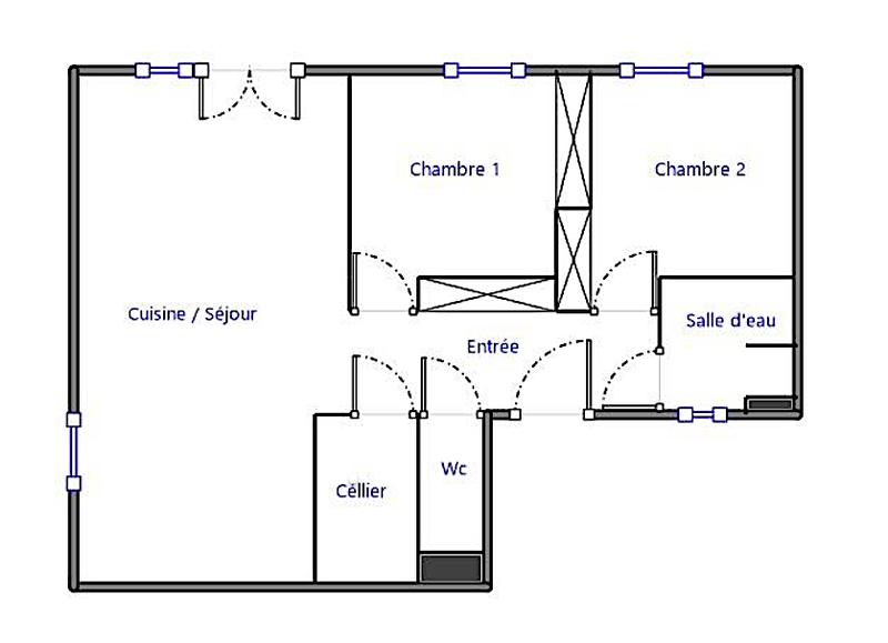 Appartement - 60 m² - 3 pièces