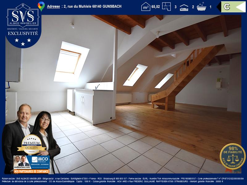 Appartement - 66 m² - 3 pièces