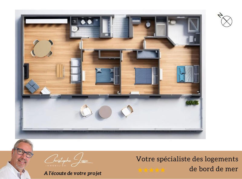 Appartement - 78 m² - 4 pièces