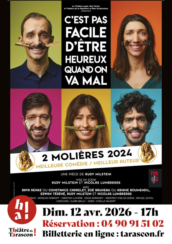 Au Théâtre &quot;C'est pas facile d'être heureux quand on va mal