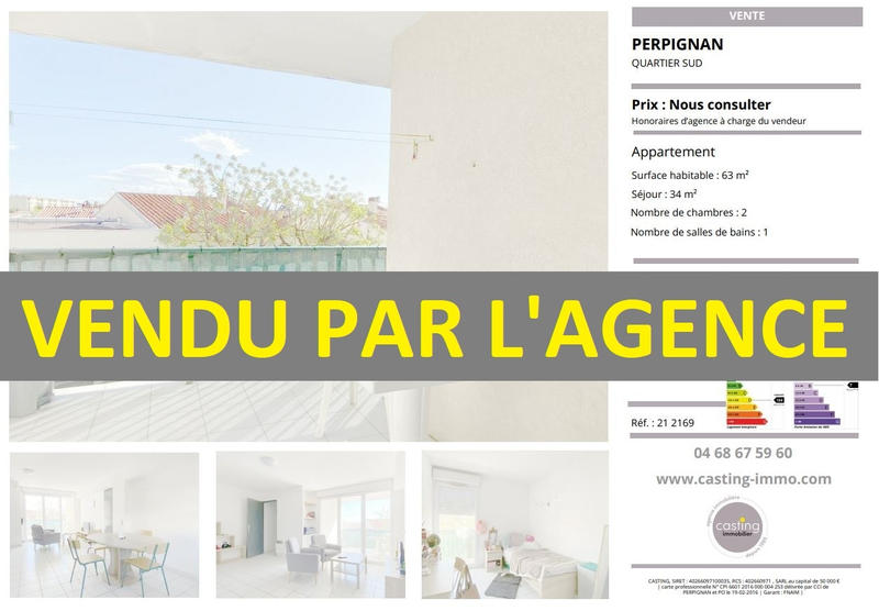 Appartement - 63 m² - 3 pièces