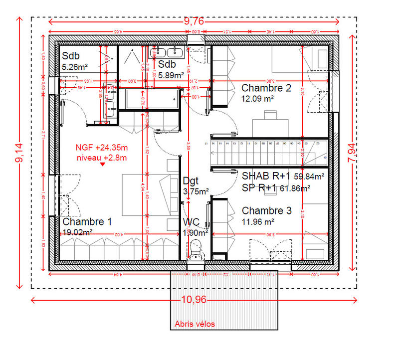 Maison - 125 m² - 5 pièces