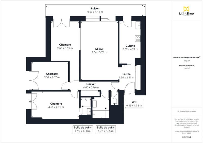 Appartement - 77 m² - 4 pièces