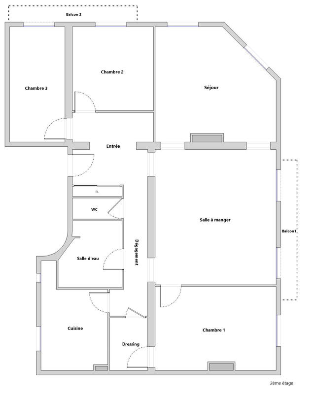 Appartement - 96 m² - 5 pièces