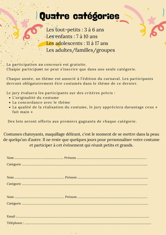 Carnaval - Concours déguisements