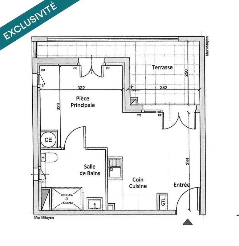 Appartement - 29 m² - 1 pièce