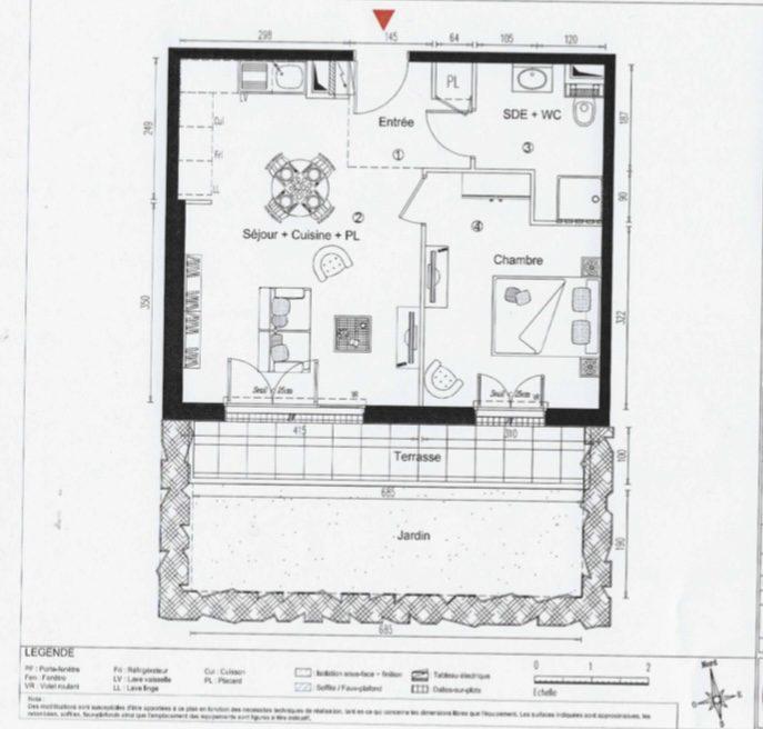 Appartement - 43 m² - 2 pièces