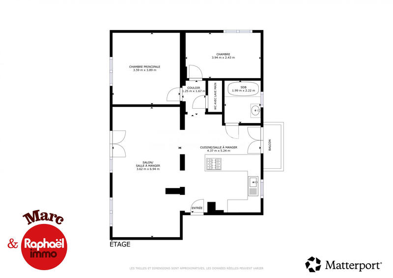 Appartement - 77 m² - 3 pièces